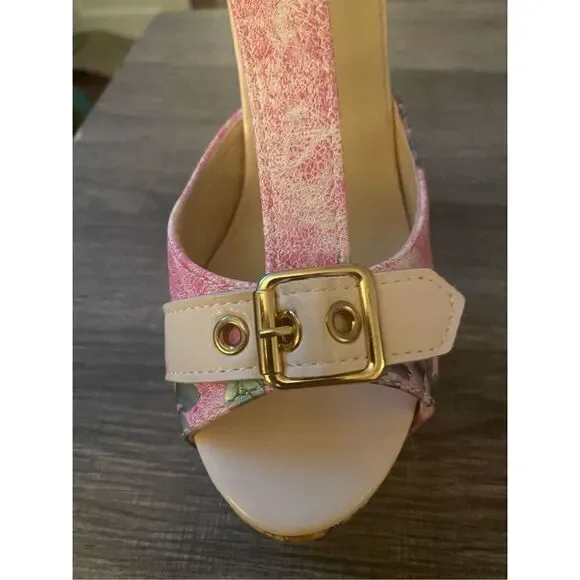 Women’s Pink Ankle Strap & Buckled Heels - Picture 5 of 10